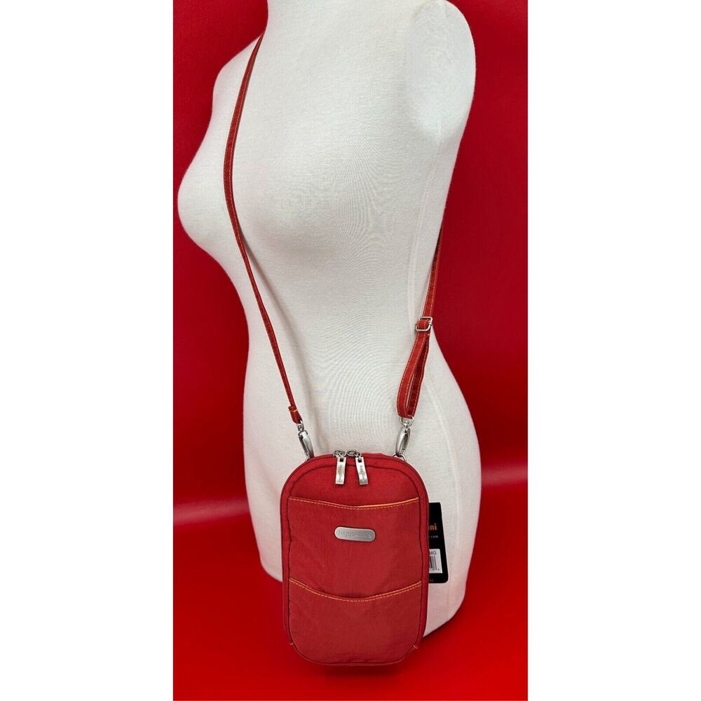 Baggallini Rust Orange Pockets Galore Small Pocket Crossbody Bag Bagg NWT *